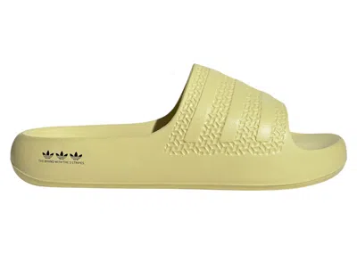 Pre-owned Adidas Originals Adilette Ayoon Slides (women's) Sneakers In Powder Yellow/core Black