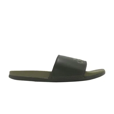 Pre-owned Adidas Originals Adilette Comfort Slide 'shadow Olive Camo' In Green