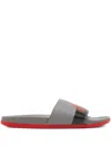 Adidas Originals Adilette Comfort Slides In Grey