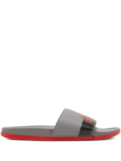 Adidas Originals Adilette Comfort Slides In Grey