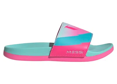 Pre-owned Adidas Originals Adilette Comfort Slides Sneakers In Cloud White/core Black/silver Metallic