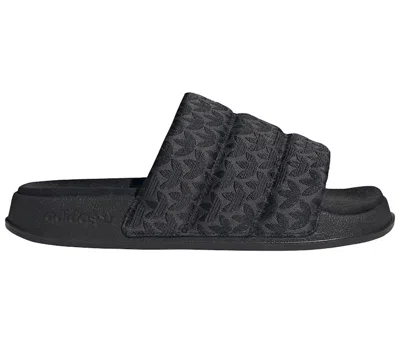 Pre-owned Adidas Originals Adilette Essential Slides Triple Black (women's) Sneakers In Core Black