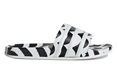 Pre-owned Adidas Originals Adilette Marimekko (women's) Sneakers In Core Black/cloud White/team Real Magenta