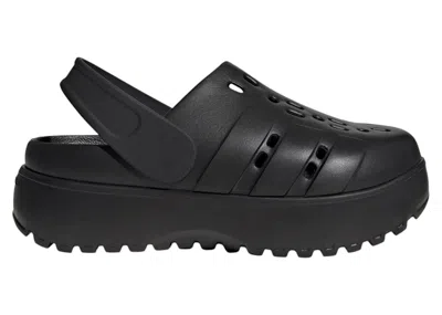 Pre-owned Adidas Originals Adilette Platform Clogs (women's) Sneakers In Core Black