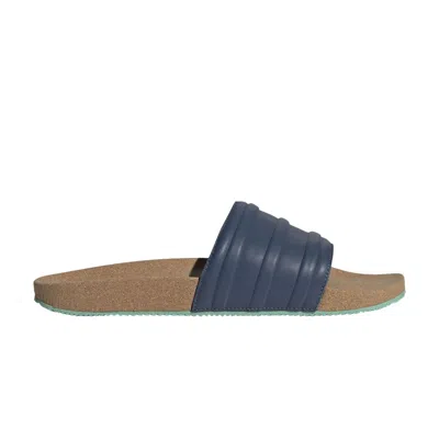 Pre-owned Adidas Originals Adilette Premium Slides 'cork Pack - Night Indigo' In Blue