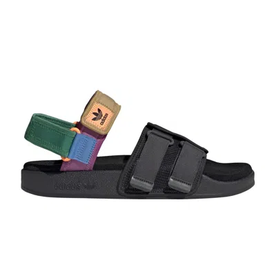 Pre-owned Adidas Originals Adilette Sandal 4.0 'black Bold Green'