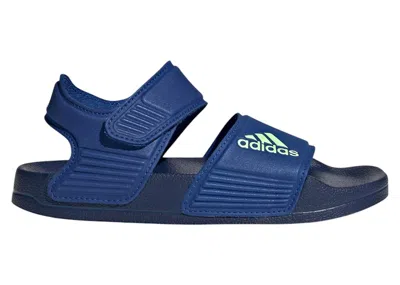 Pre-owned Adidas Originals Adilette Sandals Sneakers In Royal Blue/green Spark/dark Blue