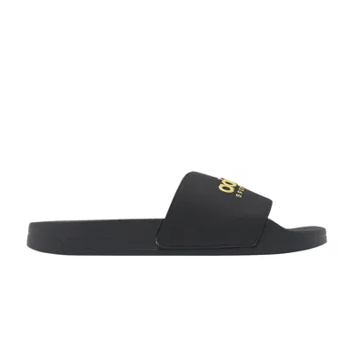 Pre-owned Adidas Originals Adilette Shower Slide 'black Matte Gold'