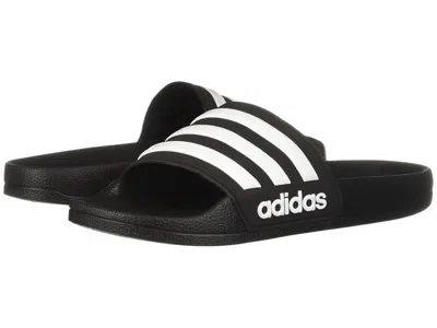 Adidas Originals Adilette Shower Slide (toddler/little Kid/big Kid) Kids Shoes Black/white/black : 6 Big Kid M, Synth In Multi