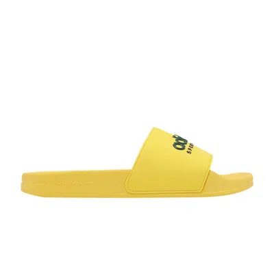 Pre-owned Adidas Originals Adilette Shower Slide 'yellow Collegiate Green'