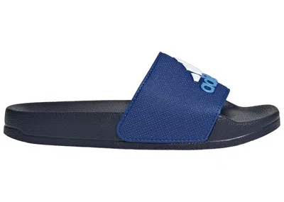 Pre-owned Adidas Originals Adilette Shower Slides Sneakers In Royal Blue/cloud White/legend Ink