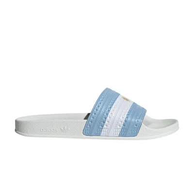 Pre-owned Adidas Originals Adilette Slide 'argentina' In White