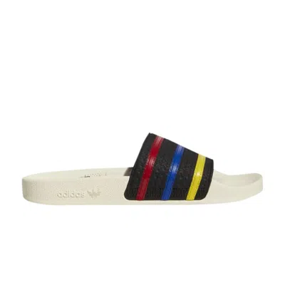 Pre-owned Adidas Originals Adilette Slide 'black Team Power Red'