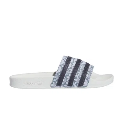 Pre-owned Adidas Originals Adilette Slide 'denim Trefoils' In Blue