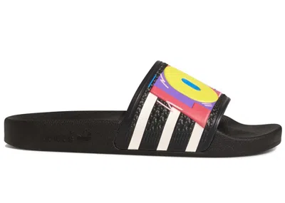Pre-owned Adidas Originals Adilette Slide Kris Andrew Small Pride Collection Sneakers In Core Black/cloud White
