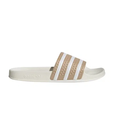 Pre-owned Adidas Originals Adilette Slide 'off White Magic Beige' In Brown
