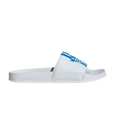 Pre-owned Adidas Originals Adilette Slide 'white Bright Blue'