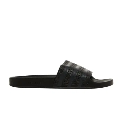 Pre-owned Adidas Originals Adilette Slides 'black Carbon'