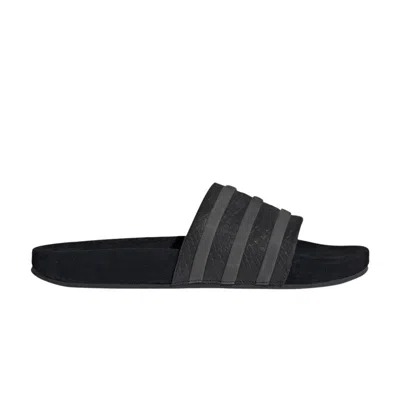 Pre-owned Adidas Originals Adilette Slides 'black Snakeskin'