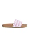 Adidas Originals Slip-on Slipper Adilette In Bliss Lilac/cloud White/glue White