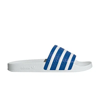 Pre-owned Adidas Originals Adilette Slides 'blue White'