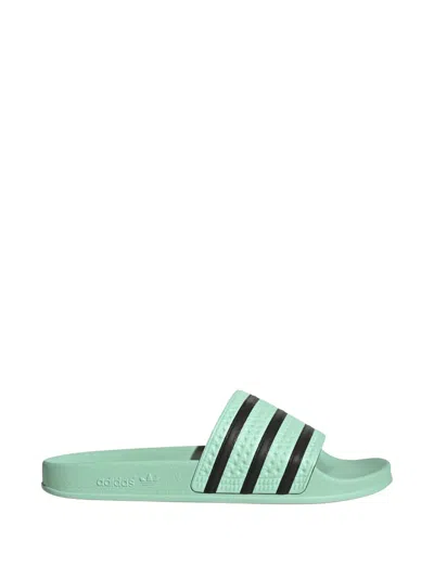Adidas Originals Adilette Slides In Green