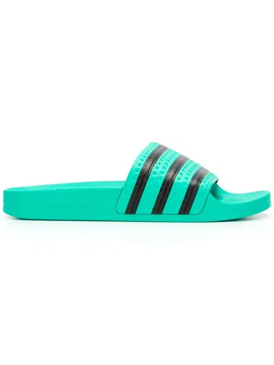 Adidas Originals Adilette Slides In Green