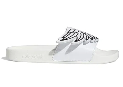 Pre-owned Adidas Originals Adilette Slides Jeremy Scott Wings White Sneakers In Cloud White/core Black