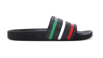 Pre-owned Adidas Originals Adilette Slides Palace Sneakers In Black