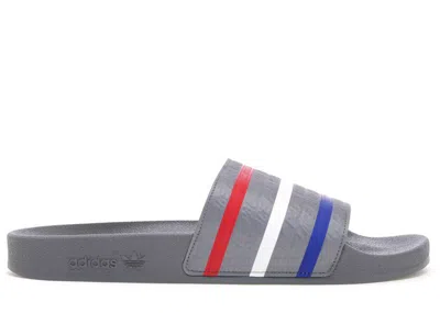 Pre-owned Adidas Originals Adilette Slides Palace Sneakers In Grey