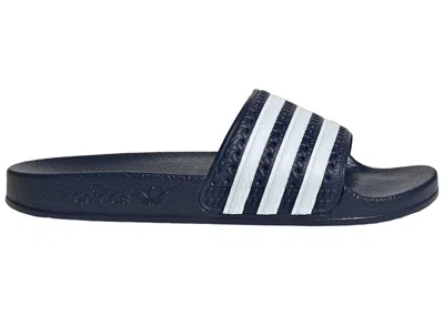 Pre-owned Adidas Originals Adilette Slides Sneakers In Legend Ink/cloud White