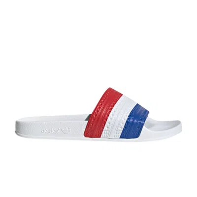 Pre-owned Adidas Originals Adilette Slides 'usa' In White