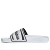 Adidas Originals Adilette Slides 'white Black' In Multi