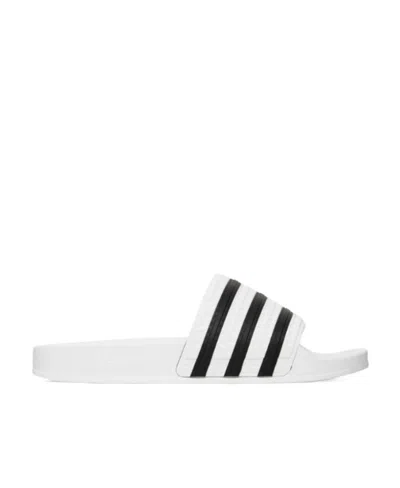 Adidas Originals Island Club Adilette 22 Ribbed Slides In White
