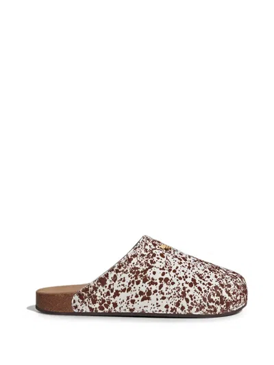 Adidas Originals Adimule Calf-hair Slides In Multi