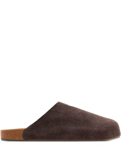 Adidas Originals Adimule Suede Logo Mules In Brown
