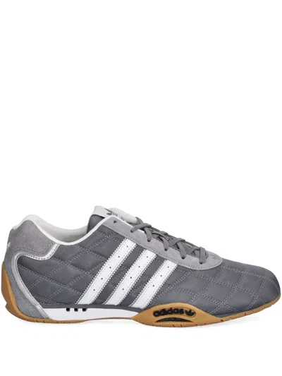 Adidas Originals Adiracer Lo Quilted 3-stripe Sneakers In Gray