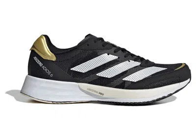 Pre-owned Adidas Originals Adizero Adios 6 Black Gold Metallic (women's) Sneakers In Core Black/cloud White/wonder White In Multi