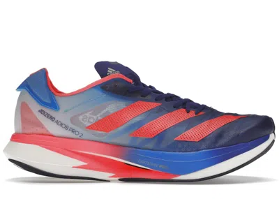 Pre-owned Adidas Originals Adizero Adios Pro 2 Sneakers In Legacy Indigo/turbo/sky Blue Rush
