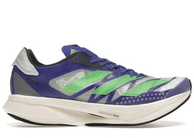 Pre-owned Adidas Originals Adizero Adios Pro 2 Sneakers In Sonic Ink/screaming Green/cloud White