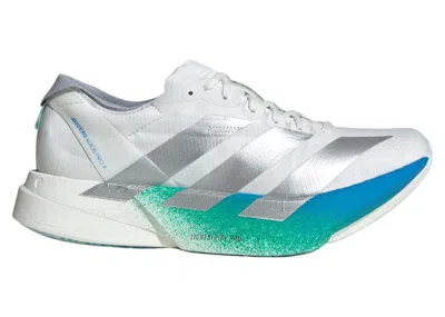 Pre-owned Adidas Originals Adizero Adios Pro 4 (women's) Sneakers In Crystal White/matte Silver/glory Green