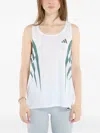 Adidas Originals Adizero Archive Running Tank Top In White