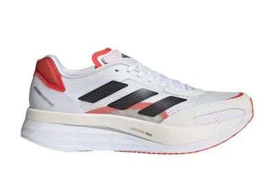 Pre-owned Adidas Originals Adizero Boston 10 White Black (women's) Sneakers In Cloud White/core Black/solar Red In Multi