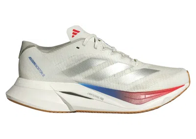 Pre-owned Adidas Originals Adizero Boston 12 (women's) Sneakers In Core White/matte Silver/pure Ruby