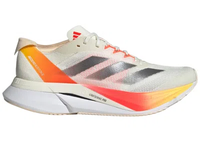 Pre-owned Adidas Originals Adizero Boston 12 (women's) Sneakers In Ivory/iron Metallic/solar Red