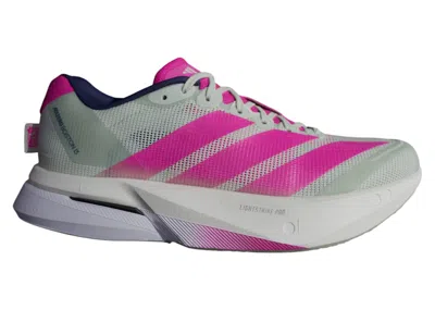 Pre-owned Adidas Originals Adizero Boston 13 (women's) Sneakers In Linen Green/shock Pink/dark Blue
