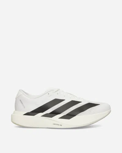 Adidas Originals Adidas Adizero Evo White Sneakers With Signature 3-stripes In Gray