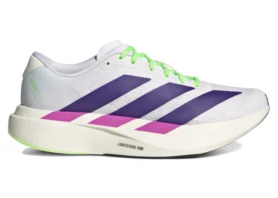 Pre-owned Adidas Originals Adizero Evo Sl White (women's) Sneakers In Cloud White/collegiate Purple/purple Burst
