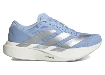 Pre-owned Adidas Originals Adizero Evo Sl (women's) Sneakers In Glow Blue/silver Metallic/cloud White In Multi