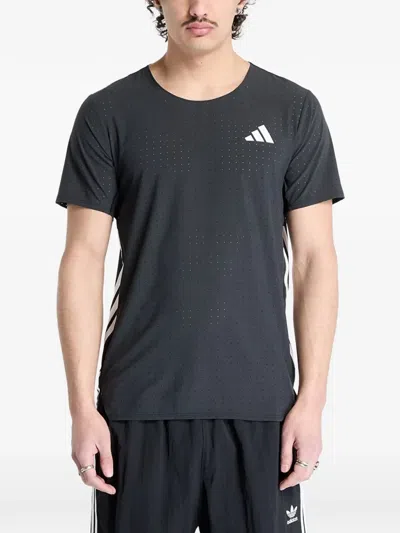 Adidas Originals Adizero Perforated Running T-shirt In Gray